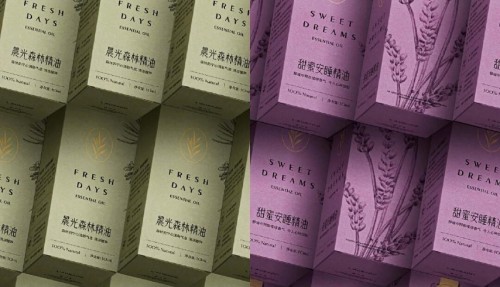 Morning, noon and night four-piece essential oil card box